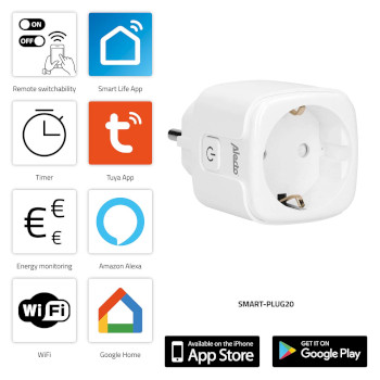 SMART-PLUG20 Smart-plug20 slimme wi-fi-stekker met energiemonitor 16a 3680w