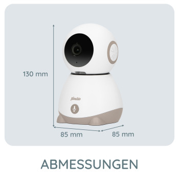 SMARTBABY10BE Wi-fi-babyfoon met camera wit/taupe Product foto
