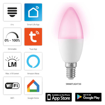 SMARTLIGHT30 Smartlight30 smart led-kleurenlamp met wi-fi