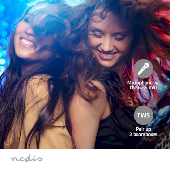 SPBB340BK Bluetooth® party boombox | 9.5 uur | 2.1 | 120 w | media afspeelmogelijkheden: aux / usb | ipx5 Product foto