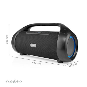 SPBB340BK Bluetooth® party boombox | 9.5 uur | 2.1 | 120 w | media afspeelmogelijkheden: aux | ipx5 | kop Product foto