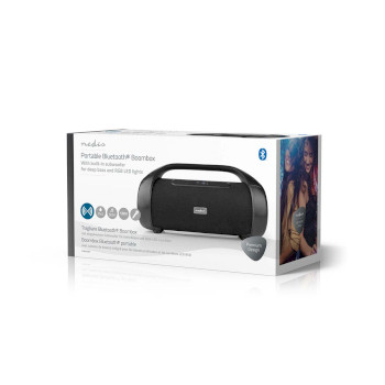 SPBB340BK Bluetooth® party boombox | 9.5 uur | 2.1 | 120 w | media afspeelmogelijkheden: aux / usb | ipx5 Verpakking foto