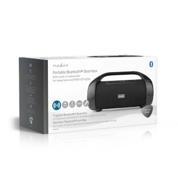 SPBB340BK Bluetooth® party boombox | 9.5 uur | 2.1 | 120 w | media afspeelmogelijkheden: aux / usb | ipx5 Verpakking foto
