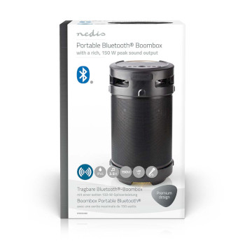 SPBB350BK Bluetooth® party boombox | 3.5 uur | 4.1 | 210 w | media afspeelmogelijkheden: aux / usb | ipx5  foto