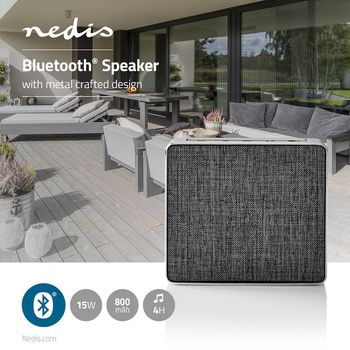 SPBT1002GY Bluetooth®-speaker | maximale batterijduur: 4 uur | handheld ontwerp | 15 w | stereo | ingebouw Product foto
