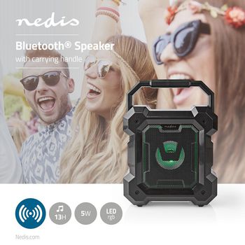 SPBT1003BK Bluetooth®-speaker | maximale batterijduur: 13 uur | tafelmodel | 5 w | mono | ingebouwde micro Product foto