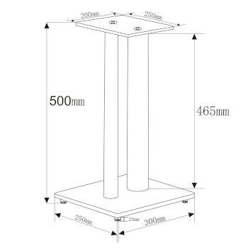 SPMT2900BK Speakerbeugel | geschikt voor: universeel | vloer | 10 kg | vast | staal | zwart Product foto