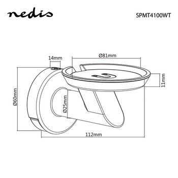 SPMT4100WT Speakerbeugel | geschikt voor: google home® | wand | 2 kg | vast | metaal / staal | wit Product foto