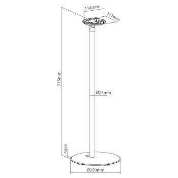 SPMT5850BK Speakerbeugel | geschikt voor: sonos® era100 | standaard | 3 kg | vast | abs / metaal | zwart Product foto