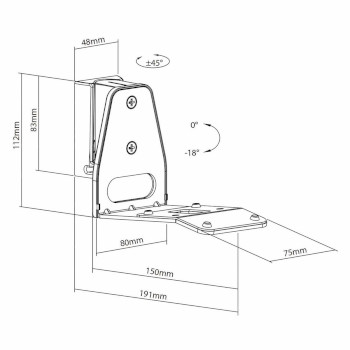 SPMT5900BK Speakerbeugel | geschikt voor: sonos® era300 | wand | 5 kg | kantelbaar / zwenken | kantelbaar  Product foto