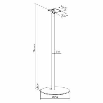 SPMT5950WT Speakerbeugel | geschikt voor: sonos® era300 | standaard | 5 kg | vast | abs / metaal | wit Product foto