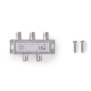 SSPL410ME Satellietsplitter | 5 - 2400 mhz | 11.5 db | aantal ingangen: 1 | outputs: 4 | impedantie externe sp Inhoud verpakking foto