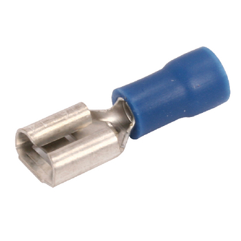 ST-165 Connector fast on 6.3 mm female blauw