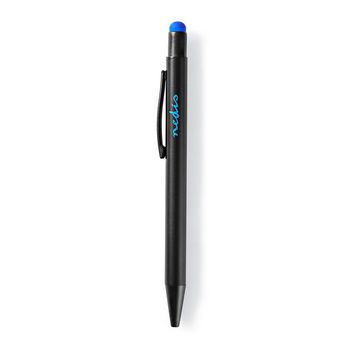 STYLB107BK Stylus pen | gebruikt voor: smartphone / tablet | rubberen tip | 7 stuks | met clip | balpen | zwart Product foto