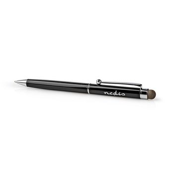 STYLB201BK Stylus pen | gebruikt voor: tablet / smartphone | koperdoek tip | 1 stuks | met clip | balpen | zwar Product foto