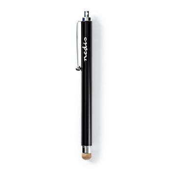 STYLC101BK Stylus pen | gebruikt voor: smartphone / tablet | koperdoek tip | 1 stuks | met clip | zwart