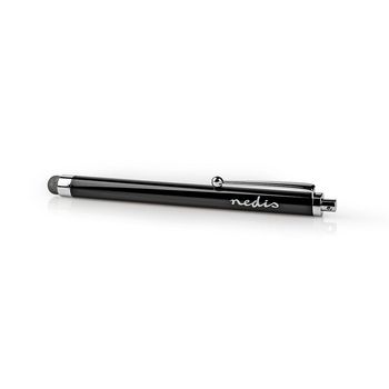 STYLC101BK Stylus pen | gebruikt voor: smartphone / tablet | koperdoek tip | 1 stuks | met clip | zwart Product foto