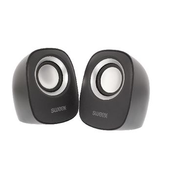 SW20SPS110BL Speaker 2.0 bedraad 4 w zwart/zilver In gebruik foto