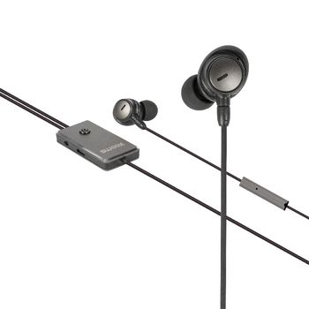 SWANCHS100GY Headset anc (active noise cancelling) in-ear 3.5 mm bedraad ingebouwde microfoon 1.2 m antraciet/zwa