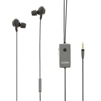 SWANCHS100GY Headset anc (active noise cancelling) in-ear 3.5 mm bedraad ingebouwde microfoon 1.2 m antraciet/zwa Product foto