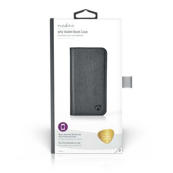 SWB10015BK Smartphone wallet book | gebruikt voor: samsung | samsung galaxy s9 | geschikt voor 1 kaart | zwart  Verpakking foto