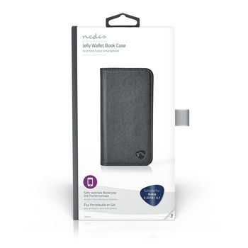 SWB40004BK Smartphone wallet book | gebruikt voor: nokia | nokia 6.1 / 6 (2018) | geschikt voor 1 kaart | zwart Verpakking foto