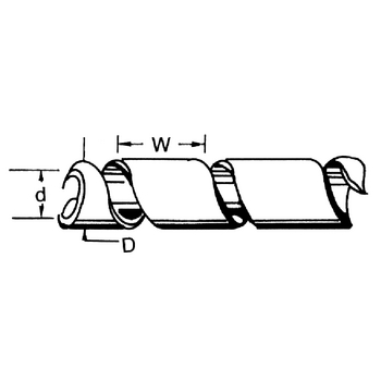 SWB KS-12BLACK Kabelslang 65 mm 10.0 m zwart