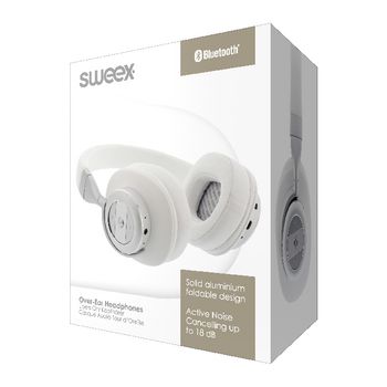 SWBTANCHS200WH Headset bluetooth / anc (active noise cancelling) over-ear ingebouwde microfoon 1.20 m wit/zilver Verpakking foto