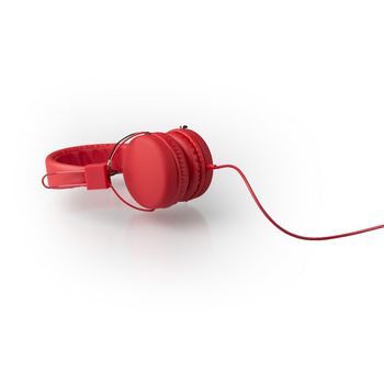 SWHP100R Hoofdtelefoon on-ear 1.20 m rood In gebruik foto