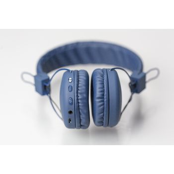 SWHPBT100L Hoofdtelefoon on-ear bluetooth 1.00 m blauw In gebruik foto