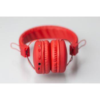 SWHPBT100R Hoofdtelefoon on-ear bluetooth 1.00 m rood In gebruik foto