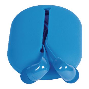 SWHSIEF100BU Headset platte kabel in-ear 3.5 mm bedraad ingebouwde microfoon 1.2 m blauw In gebruik foto