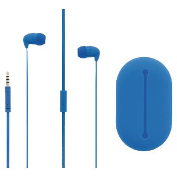 SWHSIEF100BU Headset platte kabel in-ear 3.5 mm bedraad ingebouwde microfoon 1.2 m blauw Product foto