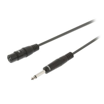 SWOP15120E15 Xlr mono kabel xlr 3-pins female - 6.35 mm male 1.5 m donkergrijs
