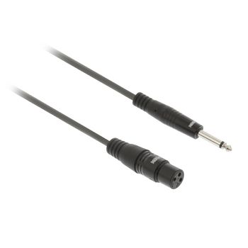 SWOP15120E15 Xlr mono kabel xlr 3-pins female - 6.35 mm male 1.5 m donkergrijs Product foto