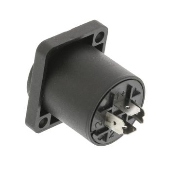SWOP16902B Connector speaker 4-pin abs kunststof zwart In gebruik foto