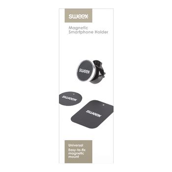 SWUMSPM250BK Universeel smartphonehouder ventilatierooster auto zwart/zilver Verpakking foto