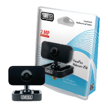 WC070 Webcam usb 2 mpixel 720p kunststof zwart