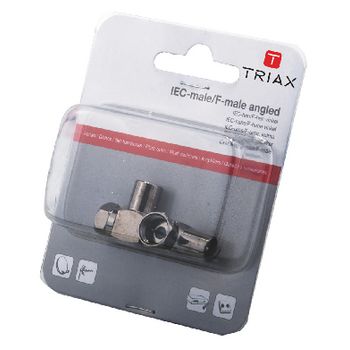T153023 Coax-adapter xlr iec male connector - f-connector male aluminium