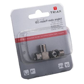 T153023 Coax-adapter xlr iec male connector - f-connector male aluminium Verpakking foto