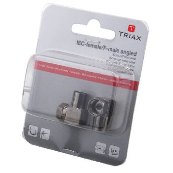 T153024 Coax-adapter xlr f-connector female - f-connector male aluminium