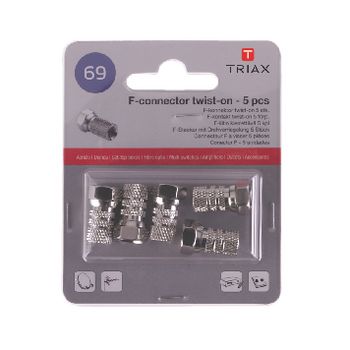 T153254 Coax-adapter f-connector female - f-connector male aluminium