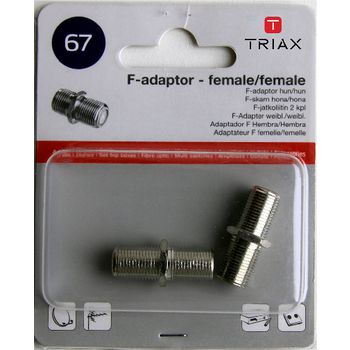 T153292 Coax-adapter xlr f-connector female - f-connector female aluminium Verpakking foto