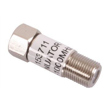 T153711 Coax-adapter f-male - f-connector female aluminium