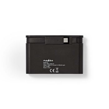TCARF200BK Usb multi-port adapter | usb 3.2 gen 1 | usb-c™ male | 4x usb-a | rond | vernikkeld | zwart |  Product foto