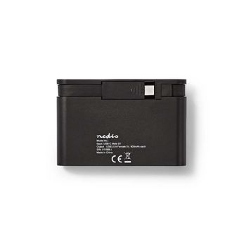 TCARF210BK Usb-adapter | usb 3.1 | usb type-c™ | 1x rj45 / 3x usb type-a | vernikkeld | zwart | window bo Product foto