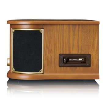 TCD-2551WD Houten retro platenspeler met bluetooth® am/fm-radio usb-codering cd-speler cassettespeler en i Product foto