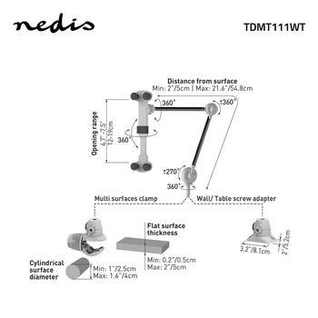 TDMT111WT Tablet standaard | universeel | interactief | metaal / wit Product foto