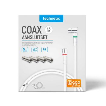TN-AANSLUITSET Coax-adapter 4x / f-male - iec female metaal