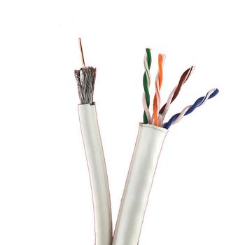 TN-CAT6C18-20M Cat6 utp / coax-18 gecombineerde installatiekabel wit eca 20 m